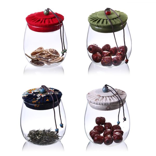 

Transparent Glass Bottle Food Storage Jar Big Capacity Container Bottle Kitchen Spice Sealed Cans with Lid