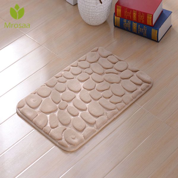 

mrosaa colorful 3d pebbles bath rug natural absorbent rubber bath floor mat rebound