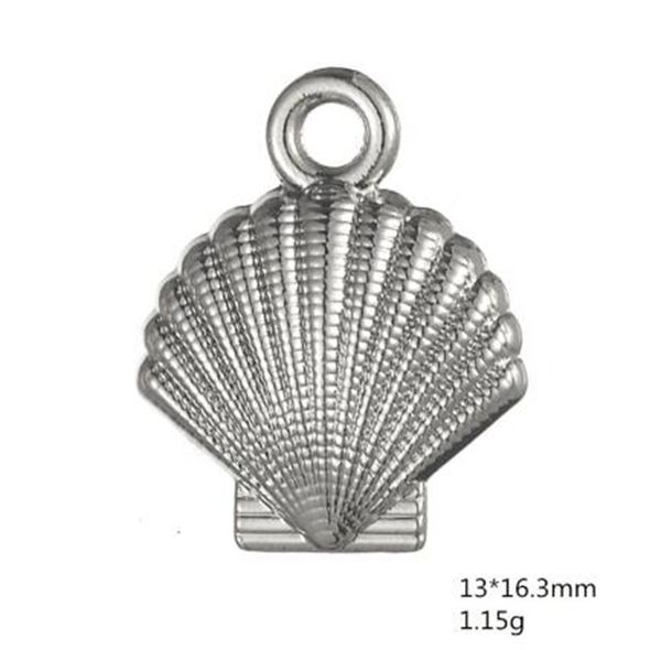 

gold & silver color sea shell natical life beach pendant charms for diy bracelet, Bronze;silver