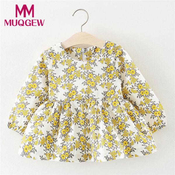 

new toddler baby girls dress vestidos floral print infant long sleeve spring autumn clothes girls dresses roupas infantis menina, Red;yellow