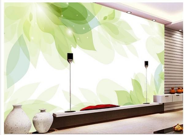 

шикарные зеленые обои картины 3d украшения стены предпосылки tv листьев крася подгонянные
