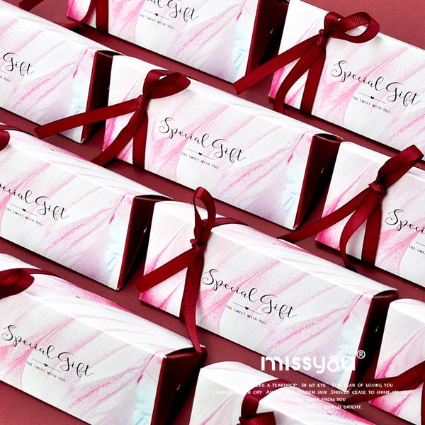 

2018 new chinese style wedding favors candy boxes party gift box chocolate box with ribbons wedding gift prty supplies