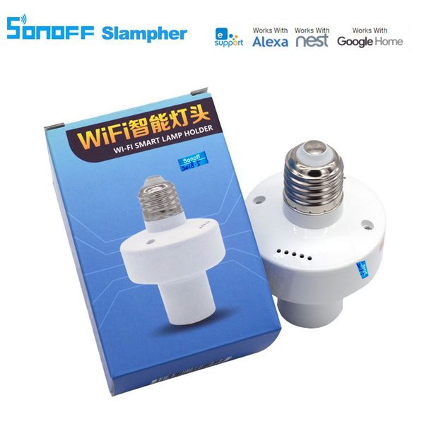 

Sonoff Slampher RF 433 МГц беспроводной держатель контроль света E27 универсальный WiFi свет л