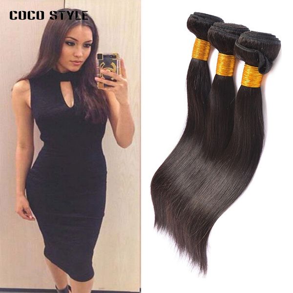100 Human Hair Bundles Brazilian Straight Hair Weave 8 26 Inches