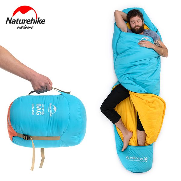 

naturehike warm waterproof mummy bag outdoor cotton lazy sleeping bag ultralight spring winter portable camping hiking 1.75kg