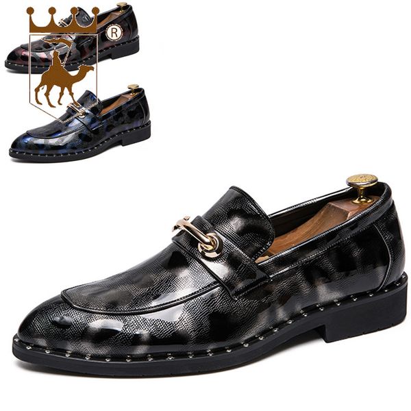 

backcamekl british men's foot casual shoes brock shoes pointed small fashion leather men's dress, Black