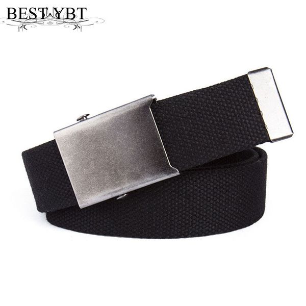 

ybt belt multifunction smooth buckle canvas men belt outdoor casual solid color men and women cowboy, Black;brown