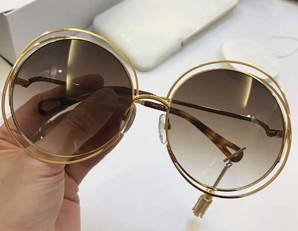 

round gold wire frame sunglasses 114 s sonnenbrille fashion sunglasses for women new with box, White;black