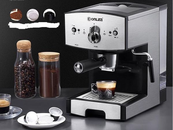 

donlim dl-jdcm01 итальянское кафе из нержавеющей стали, кофеварка бытовая capsule, эспрессо и капучино с испарителем давление 20 бар