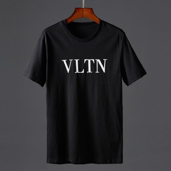 

Италия Знаменитый бренд Мужская футболка Summer Black White Letter Logo Печать Мужская рубашка Desinger Оптовая Женская одежда Футболки Tops