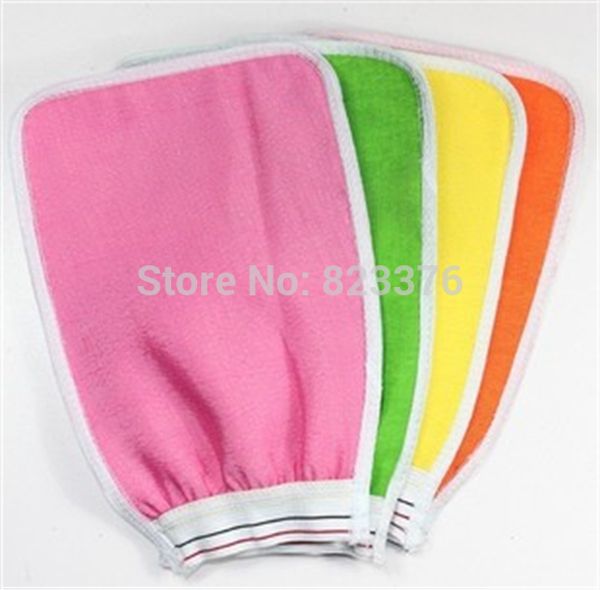 

dhl hipping 200pcs shower towel magic peeling glove exfoliating bath glove