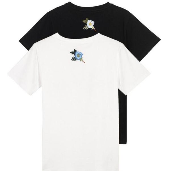 

2018 весна и лето письма печатных хлопок свободные G футболка с круглым вырезом с ко