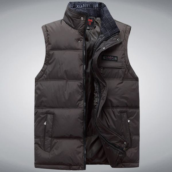 

warm men's vest jacket coat sleeveless vests homme winter casual male plus size 4xl warm jacket vest men waistcoat asian size, Black;white
