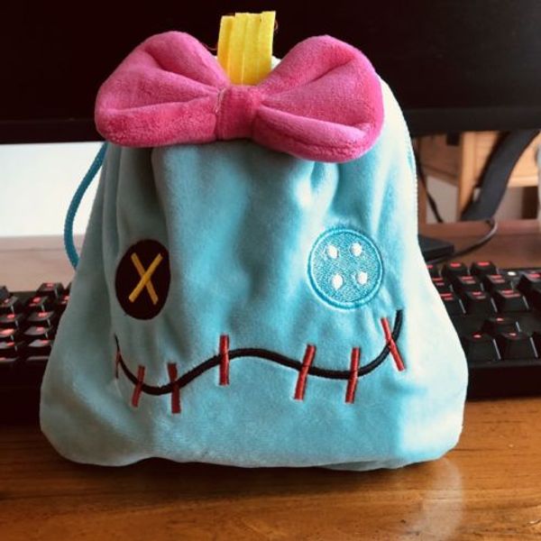 

lilo&stitch scrump handbag drawstring pouch bag makeup bags phone anime, Red;black