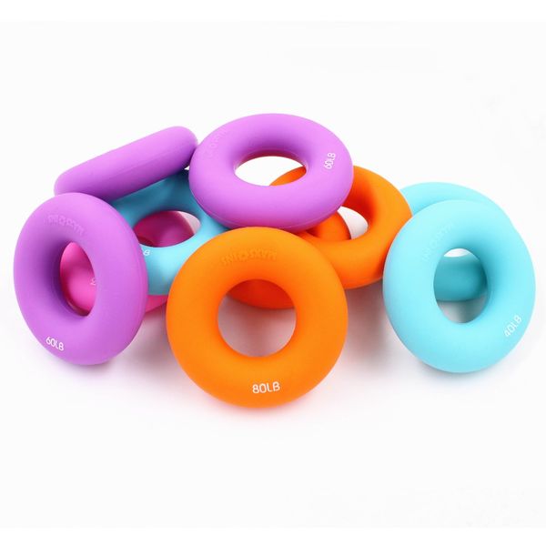 

silica gel portable hand grip gripping ring carpal expander 20-100 lb 8 cm diameter