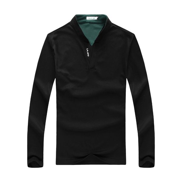 

2018 осень новая мода мужская футболка повседневная v шеи с длинным рукавом футболка мужская одежда тенденция горячей продажи твердые топ тр, White;black