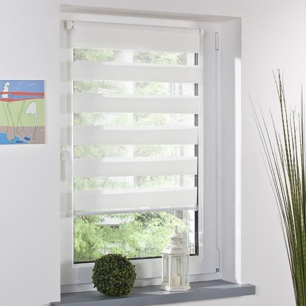 

fashion luxury roller zebra blind curtain window shade decor home office white