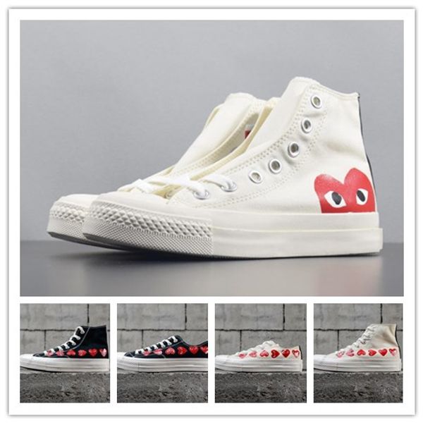 

1970s Fashion Canvas Skate Shoes Originals Classic 1970s Canvas Shoes Jointly Name CDG Play Big Eyes 18ss Casual Sneakers