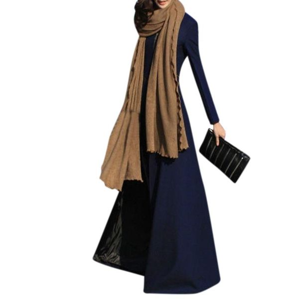 

mrwonder women woolen coat slim fit large split ends long coat woolen cloth solid color wind for autumn winter, Black