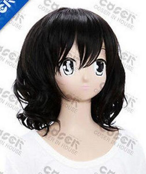 

new fashion short black cosplay women's synthetic hair wigs, Black;brown