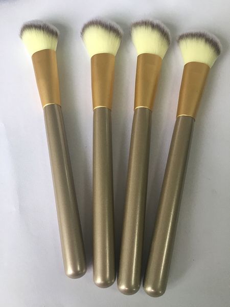 

professional blush brushes champaign gold color wood handle soft nylon hair makeup tools for loose powder highlighter dhl free