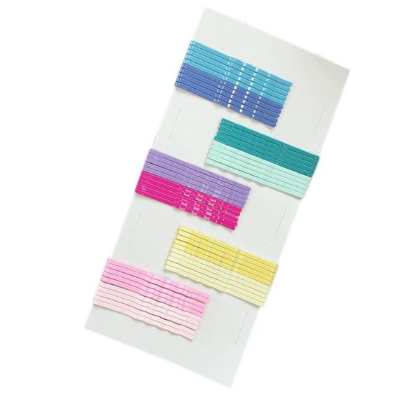 

missky 50pcs/set colorful candy color 6cm hairpins women girl strip hair clips hair accessory hairdressing styling diy tools