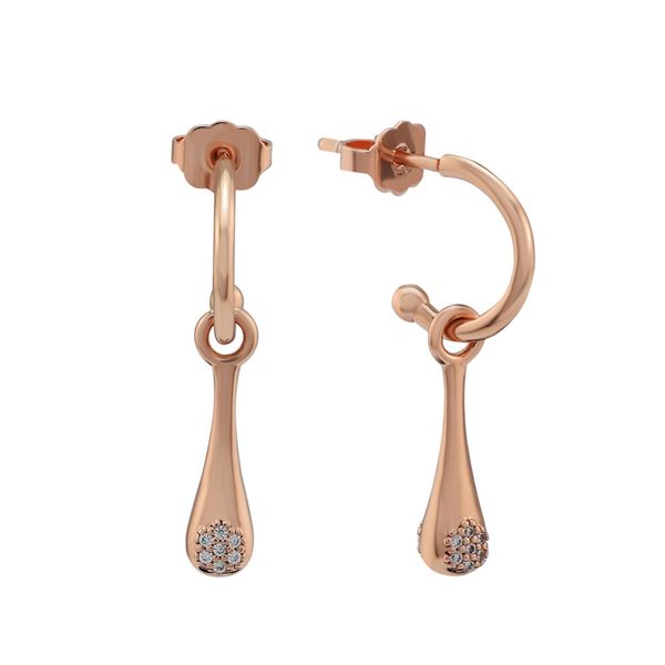 

2018 autumn 925 sterling silver modern love rose earrings for women original jewelry making anniversary gift wholesale, Golden;silver