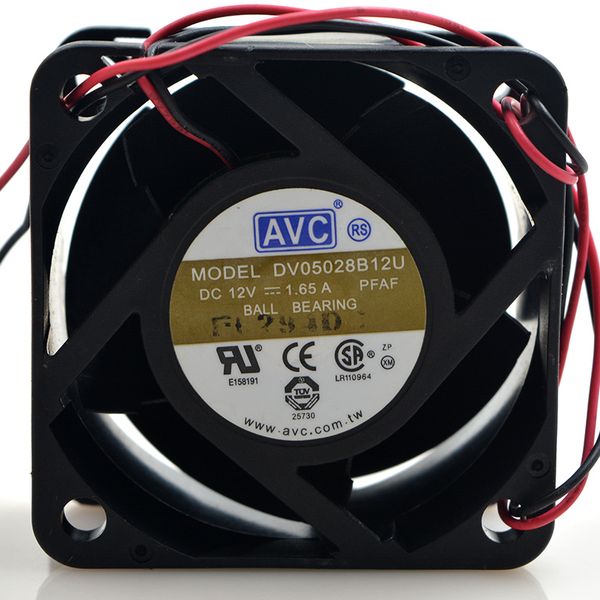 

original avc dv05028b12u 12v 1.65a 2 avc line 5cm 5028 dual ball fan