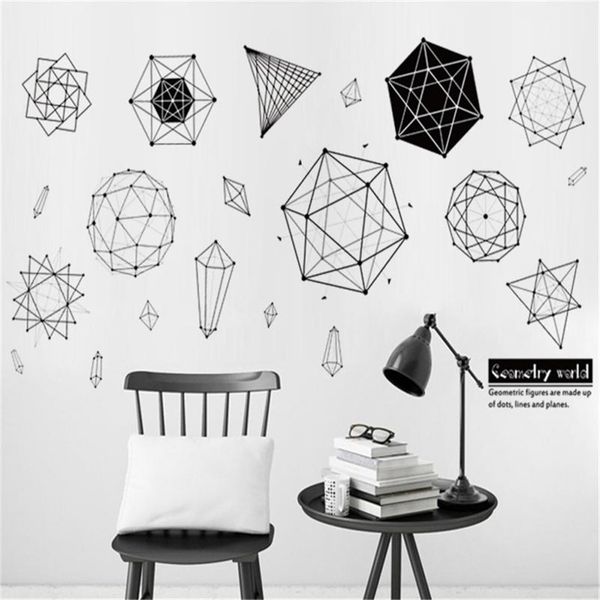 

geometry wall sticker for bedroom 1pc geometry family removable wall decal family home sticker mural art home decor 39