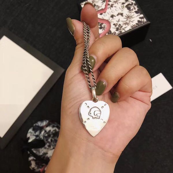 

Heart-shaped pendant Ghost Taro Heart-shnecklace s925 sterling silver necklace pendant female Europe and America new sterling silver jewelry