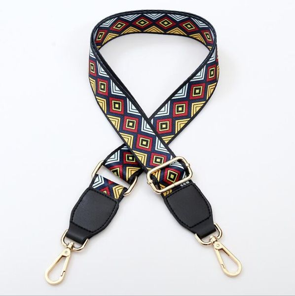 

Bag strap wide shoulder strap diagonal cross crossbody national wind hit color bag with accessories with wild female bag with belt