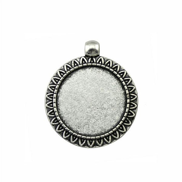 

12 шт. кабошон камея базовый лоток безель пустые ювелирные изделия выводы компоненты простой цветок солнца внутренний размер 25 мм круглый f, Slivery;crystal