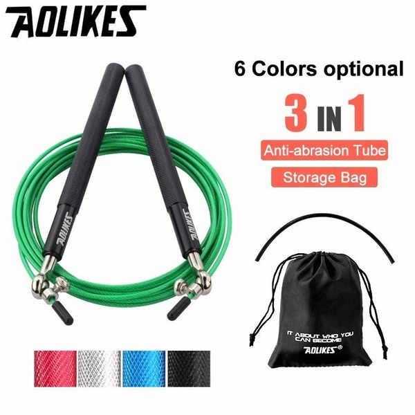 

3m fitness speed skipping rope 3 in 1 body-building strength adjustable bearing aluminium alloy steel universal skip ropes