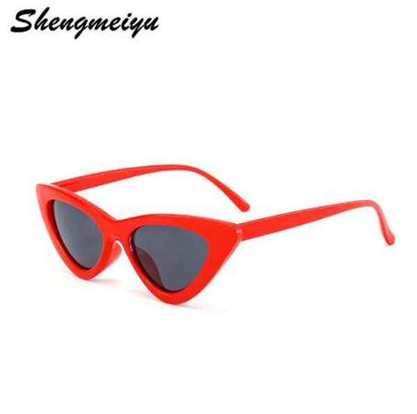 

new cute retro cat eye sunglasses women small black white 2018 triangle vintage sun glasses red female uv400, White;black