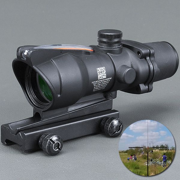 Trijicon ACOG 4X32 Fiber Source Red Illuminated Scope black color Tactical Hunting Riflescope