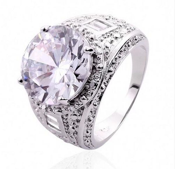 choucong Antique Jewellery Männer Riesiger 15ct Diamant 925 Silber gefüllter Ehering Ring Kostenloser Versand Geschenk