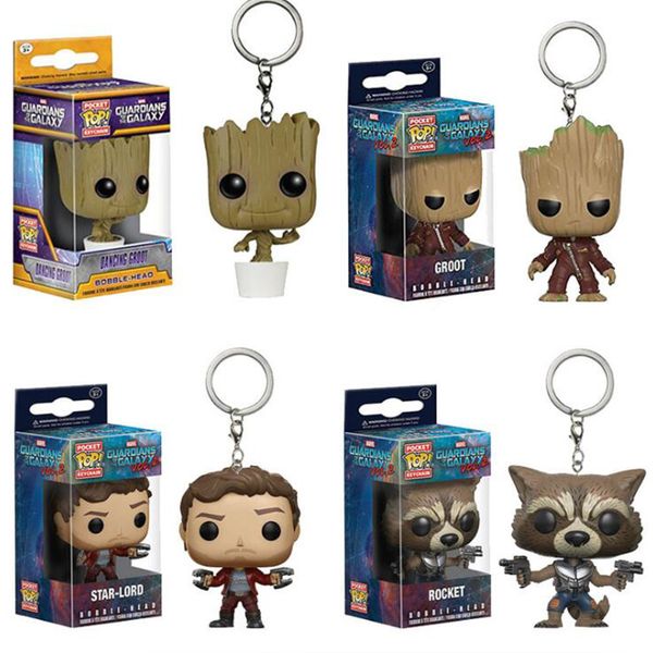 

funko pop фильмы heros groot млечный путь эскорт дерево брелок звезда джаз ракета енот ручная подвеска модельтой брелки подарок
