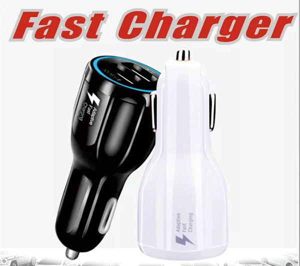

car charger 5v 3.1a quick charge dual usb fast charging qc 3.0 for samsung s10 s9 s8 s7 note 9 note 8 with opp bag