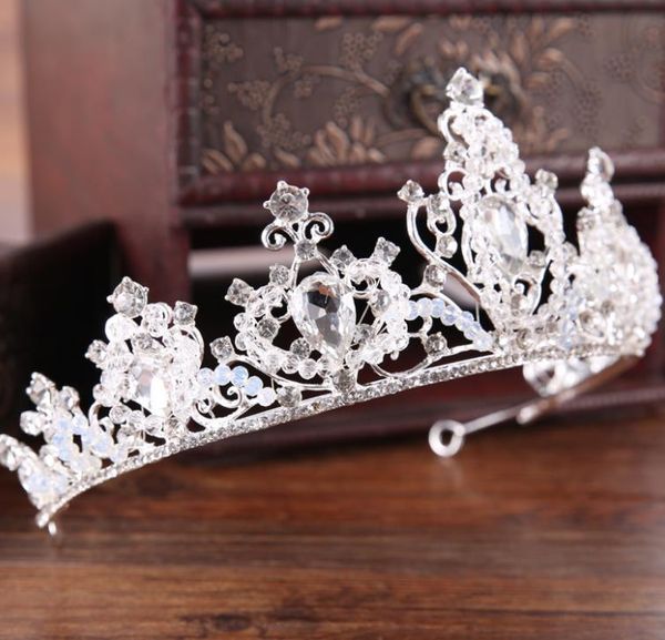 

brides crown wedding hoop crown ornament alloy diamond crown, Silver