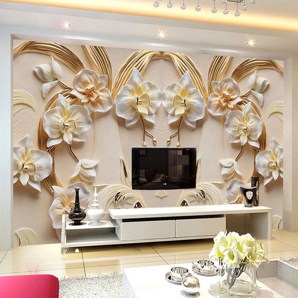 Arkadi Custom Photo Wallpaper 3d Relief Butterfly Orchid Background Wall Mural Living Room Tv Sofa Home Decor Classic Wall Paper Rolls Computer