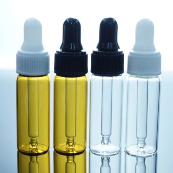 

5ml glass essential oils glass dropper bottles refillable clear glass bottles dropper fragrance vials fast shipping f1246