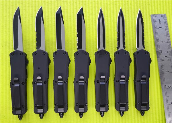 

Small A07 Combat D/A Auto Tactical knives 440C steel Two-tone blade mini pocket knife with nylon sheath 7 inch