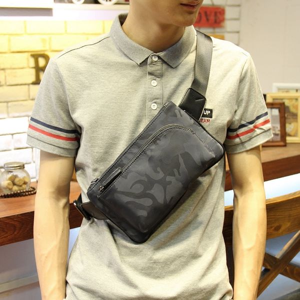

new men chest bag fashion man bag casual camouflage printing shoulder messenger korean men's cross body small satchel