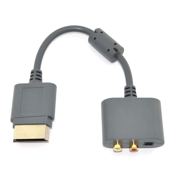 Audio-Adapterkabel für Xbox 360 AV, optisches RCA-Audiokabel, graue Farbe, hohe Qualität, schneller Versand