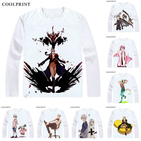 

prussia germanic gilbert beilschmidt t shirt axis powers hetalia men t-shirt casual vintage tshirt printed long sleeve shirts, White;black