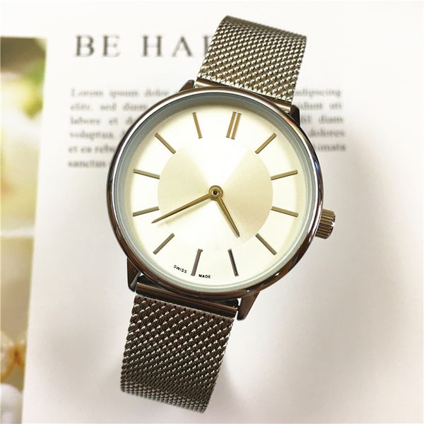 

simple women/man watch fashion classic lover watches wholesale price male quartz clock relojes de marca mujer nice japan move, Slivery;brown