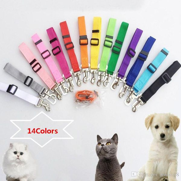 

Dog Seat Belts For Cars Adjustable Stretch Pet Seat Belt For Dog With Safe Hook Garden Outdoor Leashes SHH7-1178