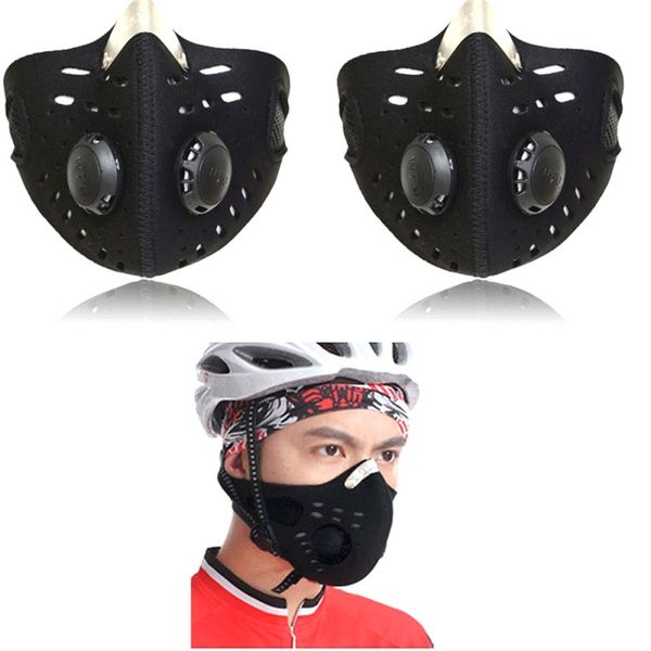 

открытый анти-polvere ciclismo maschera анти-inquinamento filtro aria traspirante bici della bicicletta equitazione escursionismo maschere p, Black