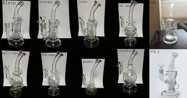 vetro scientifico FTK/straight fab/fab egg/fab eggo/beaker fab egg/exoshpere/ball rigs/torus glass bong seed of life copy perc 14mm joint