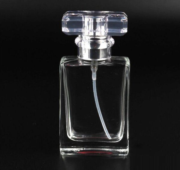 

розничная 30мл квадрат духи спрей стеклянная бутылка спрей бутылку многоразового черный и прозрачный бутылка портативный путешествия подарко